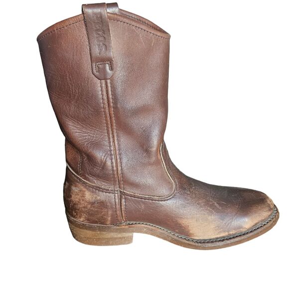 Vintage Red Wing 1155 Pecos Mens Brown Leather NailSet Boots Size 8.5 EE - Picture 4 of 11